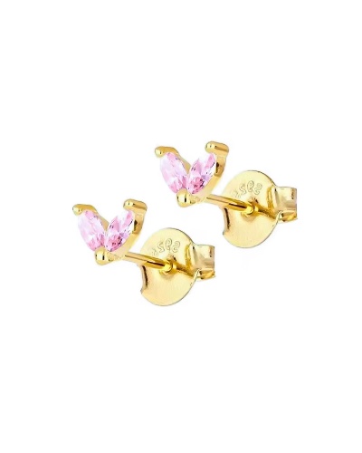 Sami Earrings Gold Pink