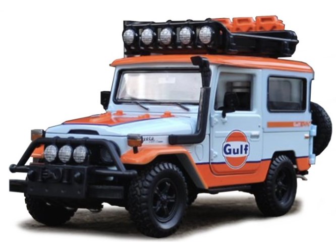 מוטורמקס טויוטה Motormax Toyota FJ40 Gulf בקנה מידה 1:24 – דגם אספנות איכותי