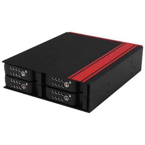 iStarUSA 5.25" to 4x 2.5" SATA SAS 6 Gbps HDD SSD Hot-swap Rack