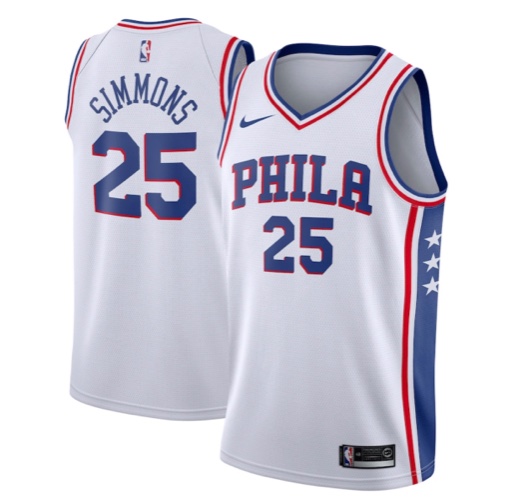 Philadelphia 76ers Nike Association Swingman Jersey - Ben Simmons