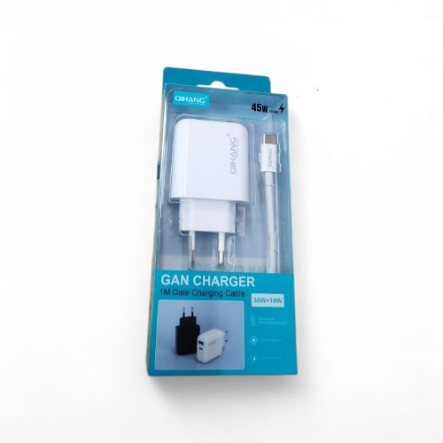ראש טעינה 2 כניסות של -usb+type c+כבל type c. טעינה מהירה מאוד.