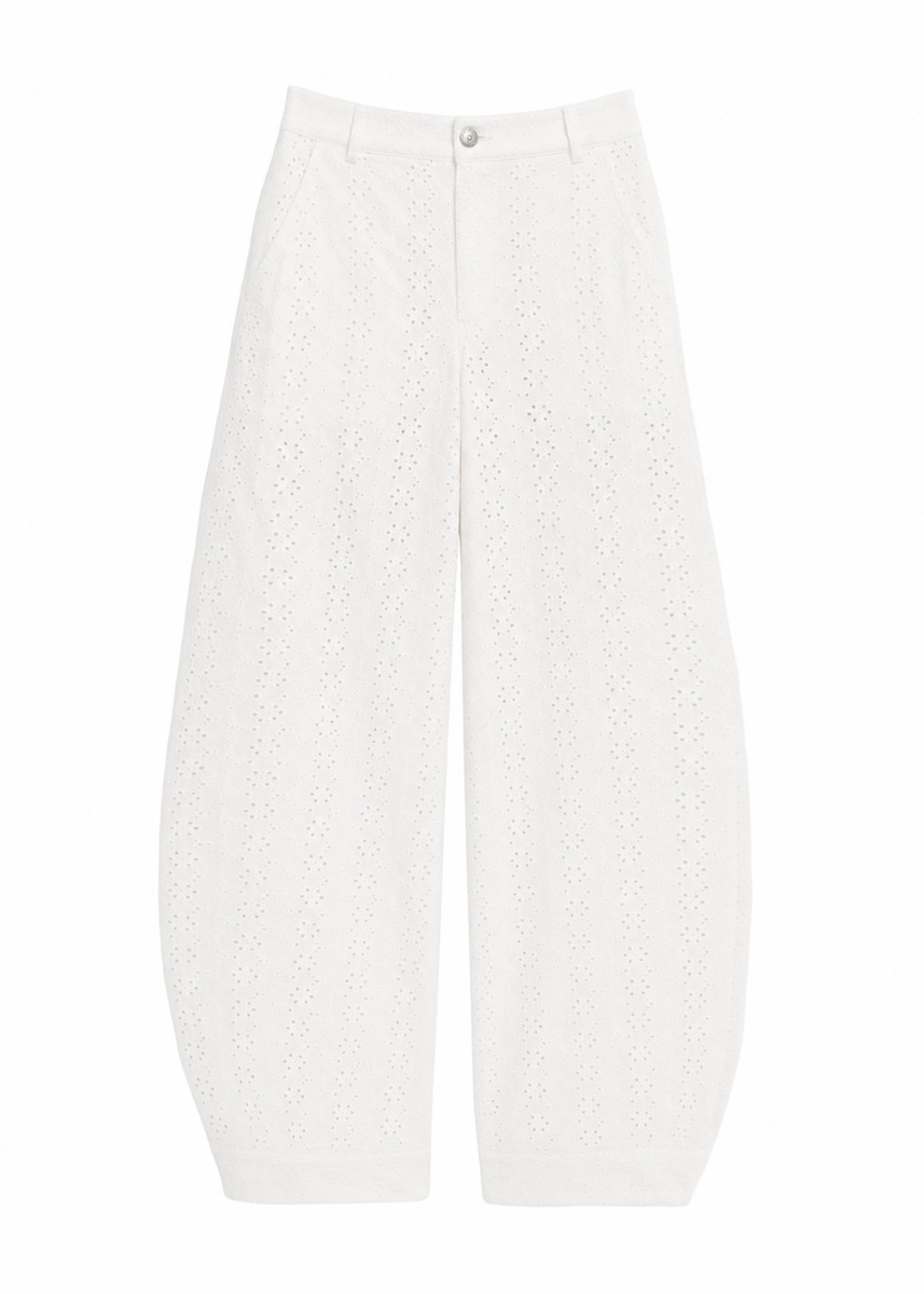 The Eyelet Mid-Rise Pants