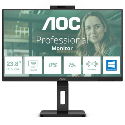 AOC 23.8" FHD 100Hz 4ms w/Webcam USB-C PD90W IPS Monitor
