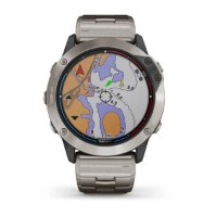 שעון דופק Garmin Quatix 6X Solar Titanium w/ Titanium Band