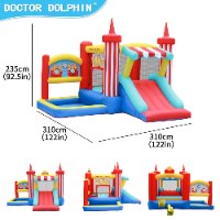 מתקן קפיצה מתנפח לחצר עם מגלשה D72012 מבית Doctor Dolphin