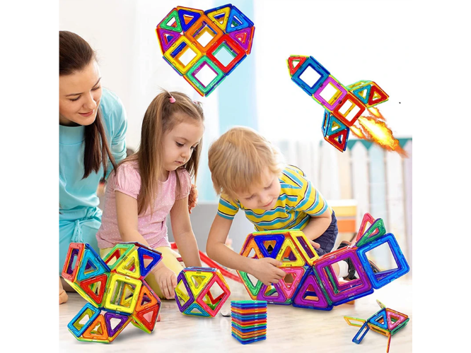 מיני גודל DIY מעצב מגנטי אבני בניין לבנים מגנט צעצועי בניית ילדי סט צעצועים לילדים בנות פעוטות