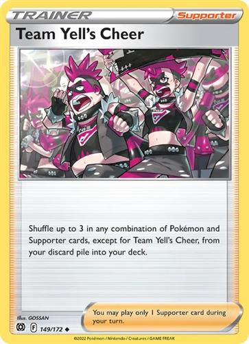 קלף בודד single פוקימון - team yell's cheer - Brilliant Stars - 149/172