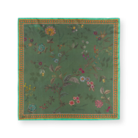 צעיף 100% משי ירוק BODHI FLOWER מידות 53X53 ס"מ