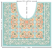 עיצוב איזור האסלה – מדבקה (39 ₪) שטיחון (88 ₪) סט (119 ₪) בוסתן איטלקי  TIVA DESIGN