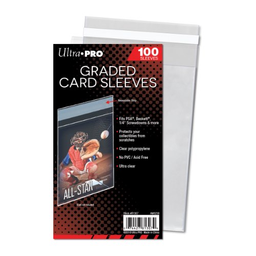אולטרה פרו מארז 100 יח' סליבים שקופים למדורגים Ultra Pro Graded Card Resealable Sleeves (100ct)