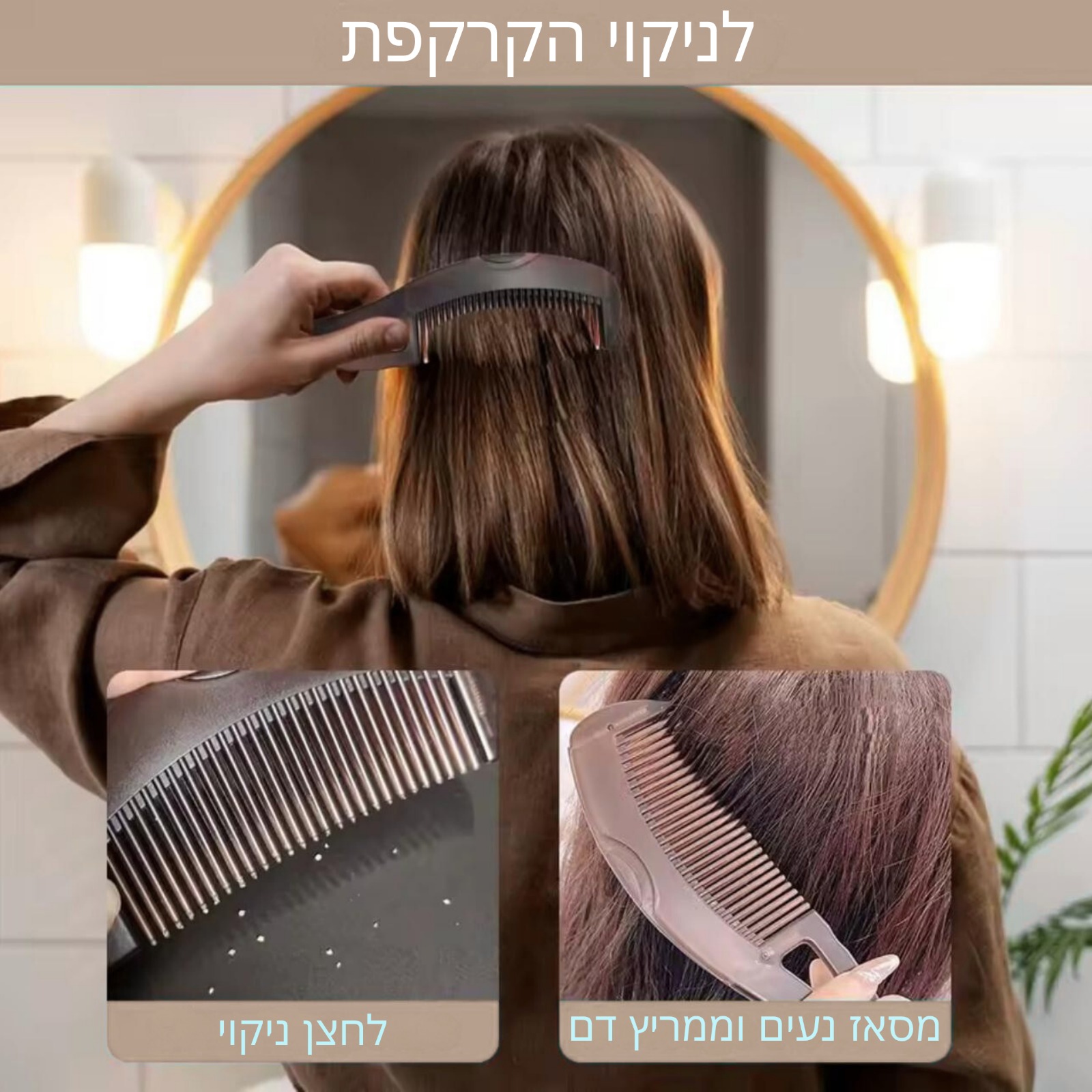 זוג מסרקים לניקוי הקרקפת