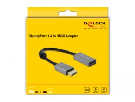 מתאם אקטיבי Delock Active DisplayPort 1.4 to HDMI Adapter 4K with HDR