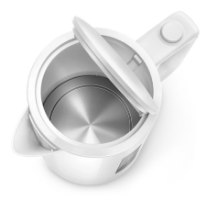 קומקום חשמלי נשלף 1.7 ליטר Philips HD9318/00 – קומקום לבן במבט עילי מכסה פתוח ופנים מנירוסטה