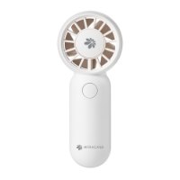 מאוורר כיס נייד צבע לבן Miracase MMHF110 – Type-C מאוורר כיס לבן עם כפתור עגול ולוגו בחזית על רקע לבן