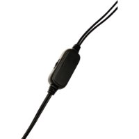 רמקולים Silver Line USB 2.0 – מתג שליטה שחור מלבני עם כפתור הזזה המובנה על כבל שחור