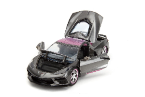 ג'אדה - פינק סליפס שברולט -  JADA TOYS Chevrolet Corvette Stingray Pink Slips 1:24