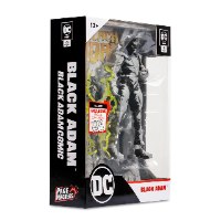 דמות אקשן בלאק אדם 18 ס"מ DC direct Black Adam Line Art Variant Figure w/Comic