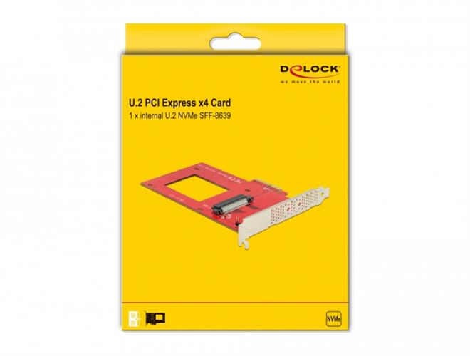 מתאם Delock PCIe to U.2 NVMe SFF-8639