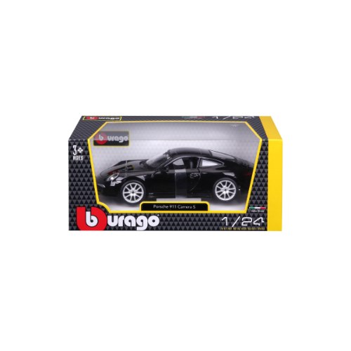 דגם מכונית בוראגו פורשה קאררה אס שחורה 1/24 Bburago Porsche 911 Carrera S