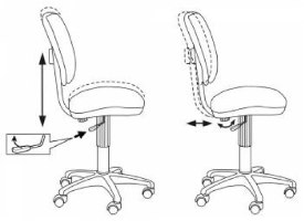 כיסא משרדי - BUROCRAT CH-204NX - כתום ג'ירף