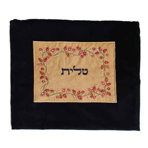 כיסוי לטלית קטיפה + אפליקציה רימונים