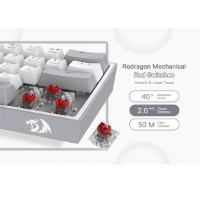 מקלדת גיימינג מכאנית Redragon FIZZ K617 60 White & Gray Small Mechanical keyboard