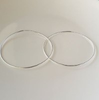 עגילים חישוק ג'יפסי ענק, קוטר 8 ס"מ, עובי 2 מ"מ