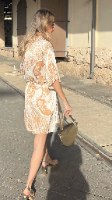 שמלת קימונו קשירה קאמל