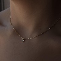 שרשרת מדלן | תליון מרובע | ציפוי זהב