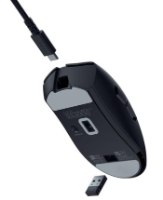 עכבר גיימינג ארגונומי אלחוטי Razer DeathAdder V3 HyperSpeed – תחתית עם כבל טעינה ודונגל אלחוטי נפרד