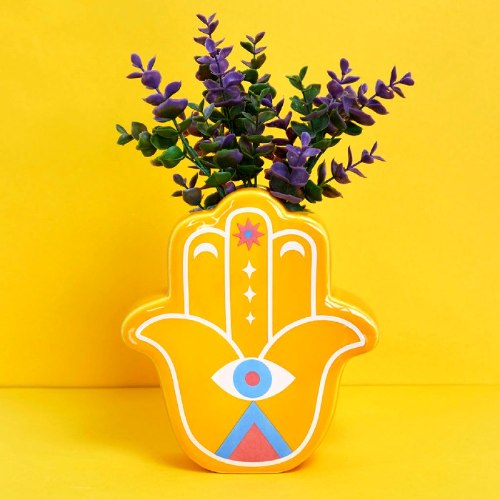אגרטל חמסה צבעוני Lucky Hand – צהוב - מארז לא מושלם