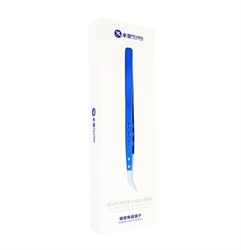 פינצטה קרמית 160MM מקצועית חברת Mijing  - מעוגלת