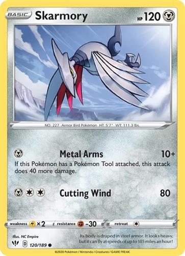 קלף בודד single פוקימון - skarmory - Darkness Ablaze - 120/189