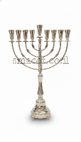 חנוכיה מכסף טהור  רויאל-  חלק - 49 ס"מ -   M