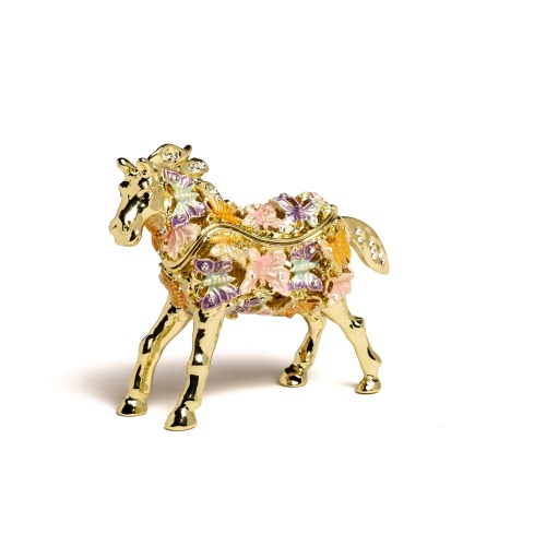 Golden Horse Decorated with butterflies