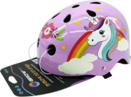 קסדה חד קרן  מעוצב סגול -  מידה  Unicorn  Grow Designed - S