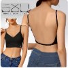 שחור - חזייה טופ עם גב פתוח- Open bra back