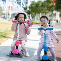 קורקינט 2 ב 1 ירוק מתקפל LED 55042 מבית קפיץ קפוץ