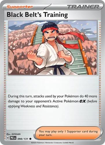 קלף בודד single פוקימון - black belt's training - Prismatic Evolutions - 098/131