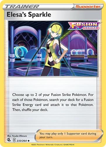 קלף בודד single פוקימון - elesa's sparkle - Fusion Strike - 233/264