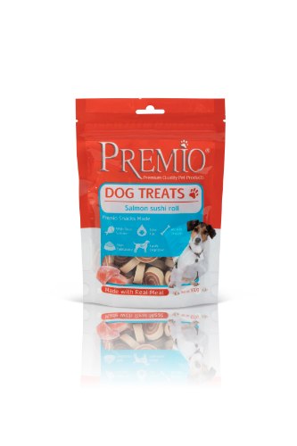 חטיפים לכלבים פרמיו סושי רול סלמון 100 גרם - PREMIO TREATS SUSHI SALMON 100G