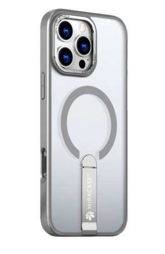 קייס לטלפון נייד מירקייס דגם Mirastand עבור iPhone 16 Pro אפור