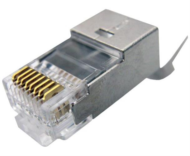 תקע זכר מסוכך לכבלי רשת FTP male Connector RJ-45 Cat 7