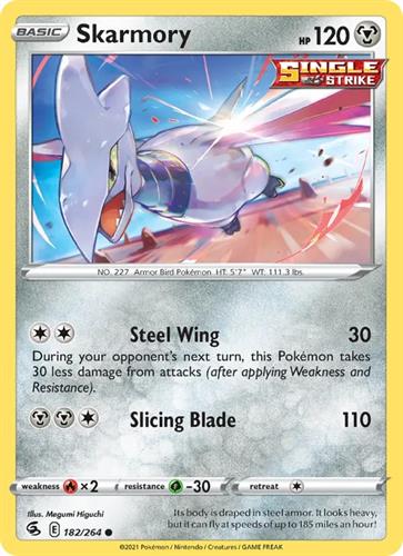קלף בודד single פוקימון - skarmory - Fusion Strike - 182/264