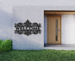 שלט כניסה Welcome מלכותי