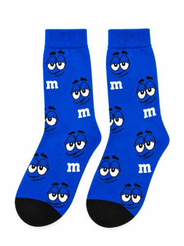 גרביים מעוצבות m & m כחול