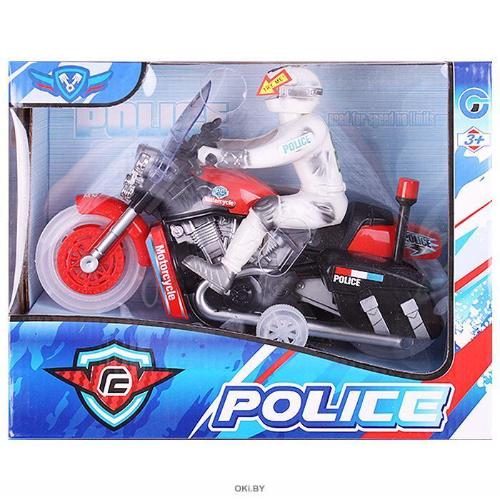צעצועי שירן - אופנוע משטרה קולות גודל מארז 20\27 ס''מ