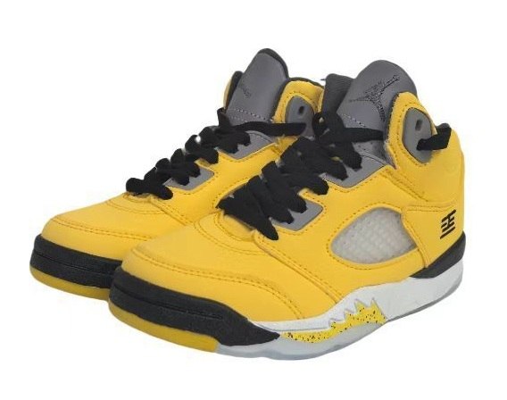 נעלי אייר ג'ורדן ילדים Nike Air Jordan 4 Retro צהוב שחור