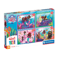 קלמנטוני -  פאזל 4 ב-1 הדיסני אריאל- Clementoni Disney Ariel 4‑in‑1 Puzzle