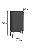 פח אלקטרוני משוכלל 70 ליטר צבע שחור